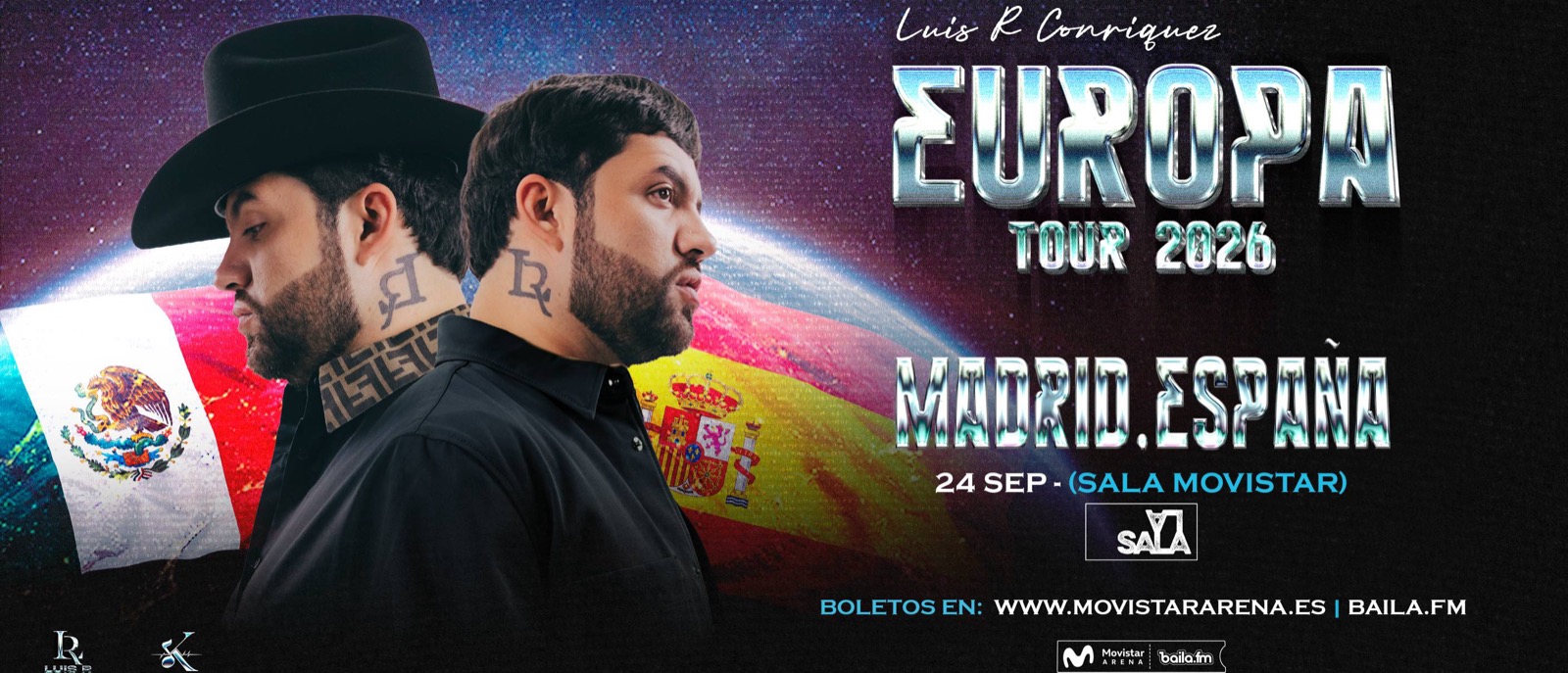 Cartel de Luis R Conriquez en Madrid