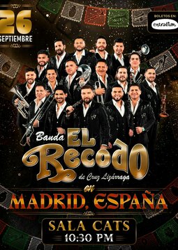 Cartel oficial de Banda El Recodo en Madrid